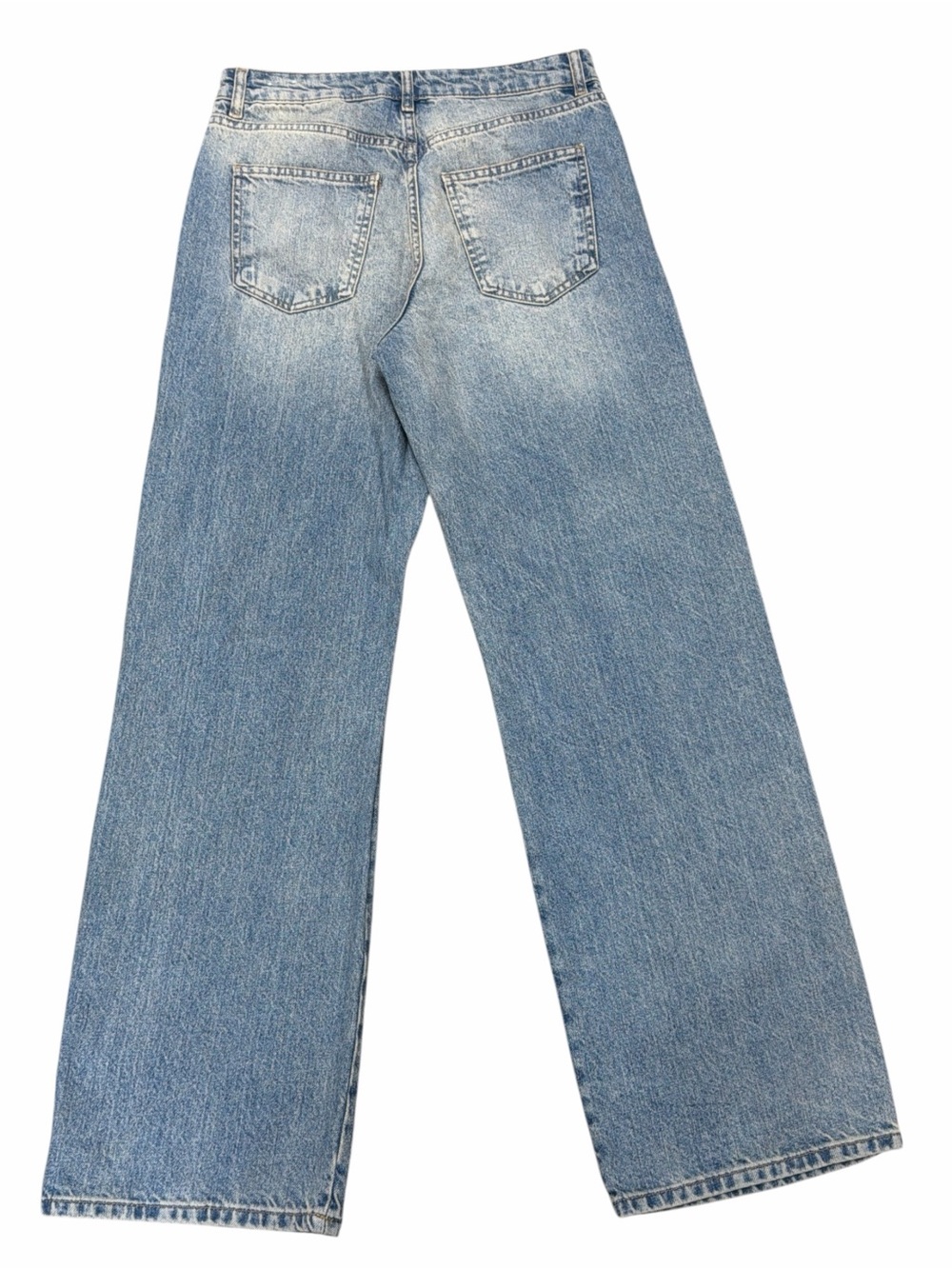 Bershka Bow Embelished Baggy Wide Leg Jeans - Picture 3 of 5